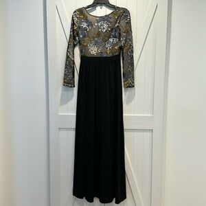 Long sleeve sequence gown